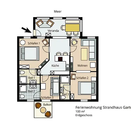 Strandhaus Lägenhet